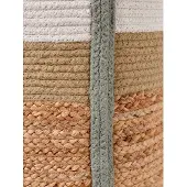 Vertbaudet Tricolore opbergmand van jute