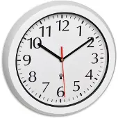 Unyqoos Weerbestendige wandklok met radiografische tijdsweergave voor buitengebruik, wit, 30 cm