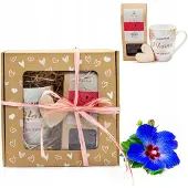 Tragar Cadeauset Moederdag: Mok 340ml + Hibiscusthee & Hartje