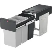 Hailo Inbouwemmer Eco-line Trio L 3x10 L Staal/Zwart