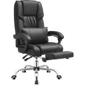 Songmics - Bureaustoel - Fauteuil de bureau - dossier réglable - repose-pieds pliable