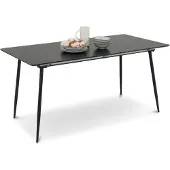 Idimex Eettafel ORSA, uitschuifbaar 160-200 x 80 cm - Zwart