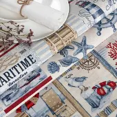 ANRO Tafelkleed Maritiem Rood 180x140cm Rechte rand Afwasbaar Waterafstotend Binnen & Buiten
