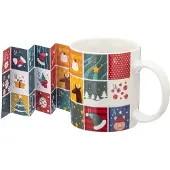 Altomdesign Kerstmok met adventskalender - 330 ml - Porselein
