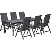 Garden Impressions Osaka/Felini tuinset 6 pers met verstelbare stoelen