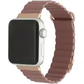 123Watches bandje Magna - Leer - roze - 38 · 40 · 41 & 42 mm - Geschikt voor Apple Watch series 1/2/3/4/5/6/7/8/9/10/11/12/SE/SE2/SE3