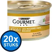 Gourmet 20x - Gold Mousse Kalkoen - Kattenvoer Natvoer - 85g