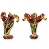 Baakman Ramkop - Glazen vaas - Murano stijl - 31 cm hoog