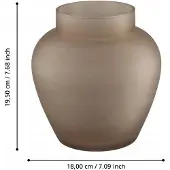 Eglo Asindro Glazen Vaas Bruin Mat 19,5 cm