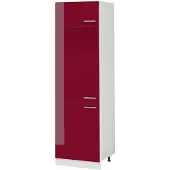 Vicco Hoge kast R-Line, Rode hoogglans/Wit, 60 cm