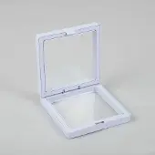 AW Gifts Small 3D Floating Frame Display 7x7cm - White