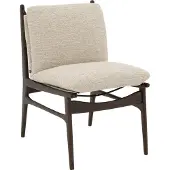 Goossens Eetkamerstoel Alison - Zonder Armleuning - Stof - Beige