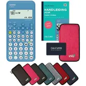 Casio fx-82NL+ incl. beschermhoes Roze + Handleiding - Wetenschappelijke rekenmachine - Standaardset