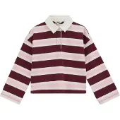 We fashion Shirt rosa / bourgogne / wit