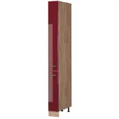 Vicco Apotheekkast Fame-Line, Bordeauxrode hoogglans/Goudkleurig Eiken, 20 cm