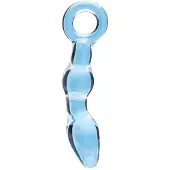 Clarity Utopian Mystique - geribbelde glazen anale dildo (transparant)