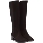 Wonders Dames Leren Charme laarzen zwart (39), 3 tot 5 cm, Ritssluiting, Casual G-6260