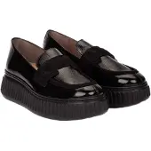 Wonders Dames Leren Mocassins XFLY 03 Zwart (39), Leer, 3 tot 5 cm, Geen, Casual A-5203_2025_5792