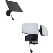 Heitronic LED buiten wandlamp Duplex, 2-lamps, hoekmontage Duplex, zwart, Kunststof, solar buitenlamp