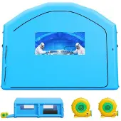 Vevor Opblaasbare Spuitcabine 7x4x2,75m Spuitcabine Autospuittent Blauw