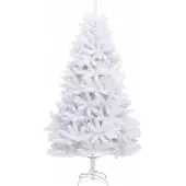 vidaXL Kunstkerstboom met scharnieren en standaard 180 cm wit