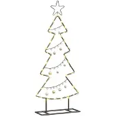 vidaXL Metalen kerstboom met standaard KUOPIO 90 cm Staal Zwart
