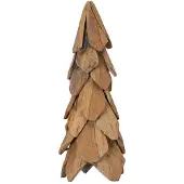 vidaXL Kerstboom met standaard Bruin 51 cm Massief teakhout