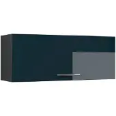 Vicco Hangkast Fame-Line, Donkerblauw hoogglans/Antraciet, 100 cm