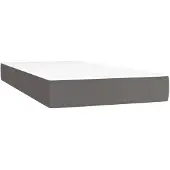 vidaXL Pocketveringmatras voor kinderen medium 80x160 cm kunstleer grijs