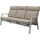 AVH-Collectie Vegas 3-zitsbank verstelbaar aluminium latte
