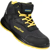 Goodyear zwarte, ademende veiligheidsschoenen, werkschoenen, hoge model, categorie S3 – maat 45