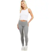 Brave Soul Dames/Dames Legging Zijgestreept (Grijs gemêleerd/wit)