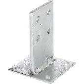 Alberts 215538 T-paalhouder | om op te schroeven of om in beton te gieten | thermisch verzinkt | afmetingen tussenstuk 130 x 80 mm