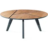 Vicco Salontafel Mairo, Goudkleurig Eiken/Zwart, 90 x 34 cm