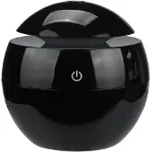 Tlily Draagbare luchtbevochtiger Ultrasone USB-geurverspreider LED Elektrisch etherische olie Nachtlampje Aromatherapie Zwart