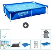 Bestway Steel Pro, rechthoekig zwembad - 221x150x43 cm - 8-delig - S21513