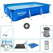 Bestway Steel Pro, rechthoekig zwembad - 300x201x66 cm - 7-delig - S22078