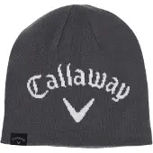 Callaway Gebreide uniseks muts met logo voor volwassenen (Donkergrijs)