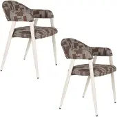 Dutchbone Miyo Eetkamerstoelen Grijs - Set van 2