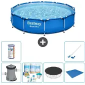 Bestway Steel Pro, ronde opblaasbare zwembad - 366x76 cm - 7-delig - Model S21596