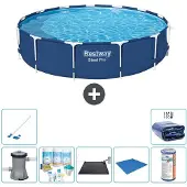 Bestway Steel Pro, ronde opblaasbare zwembad - 396x84 cm - 8-delig - Model S21609