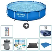 Bestway Steel Pro, ronde opblaasbare zwembad - 366x76 cm - 7-delig - Model S21602