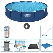 Bestway Steel Pro, ronde opblaasbare zwembad - 396x84 cm - 7-delig, model S22110