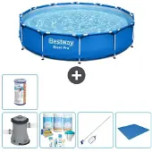 Bestway Steel Pro, ronde opblaasbare zwembad - 366x76 cm - 6-delig, model S22104