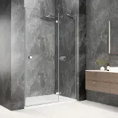 Polysan Globe nisdeur met vast paneel 120cm helder glas rechts chroom