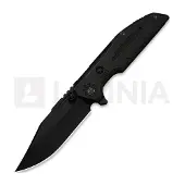 We Knife Muster vouwmes, Black Titanium, Black Stonewash