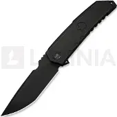 We Knife Capstan vouwmes, Black Titanium, Black Stonewash