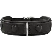 Hunter - Dog collar leather Soho X Love - 32/XS - Black