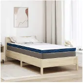 vidaXL Matras Topper 120 x 200 cm dik Jacquard stof Wit