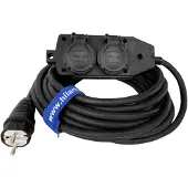 Hilark cable tech Verlengsnoer met verdeelstekker, 10 meter, H05VV-F, 3x2,5